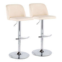 Load image into Gallery viewer, Toriano - Contemporary Adjustable Barstool With Swivel &amp; Rounded T Footrest (Set of 2)
