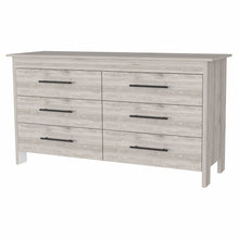 Load image into Gallery viewer, Six Drawer Double Dresser - Light Gray
