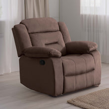 Load image into Gallery viewer, Modern Manual Recliner With Padded Seat And Pillow Arms
