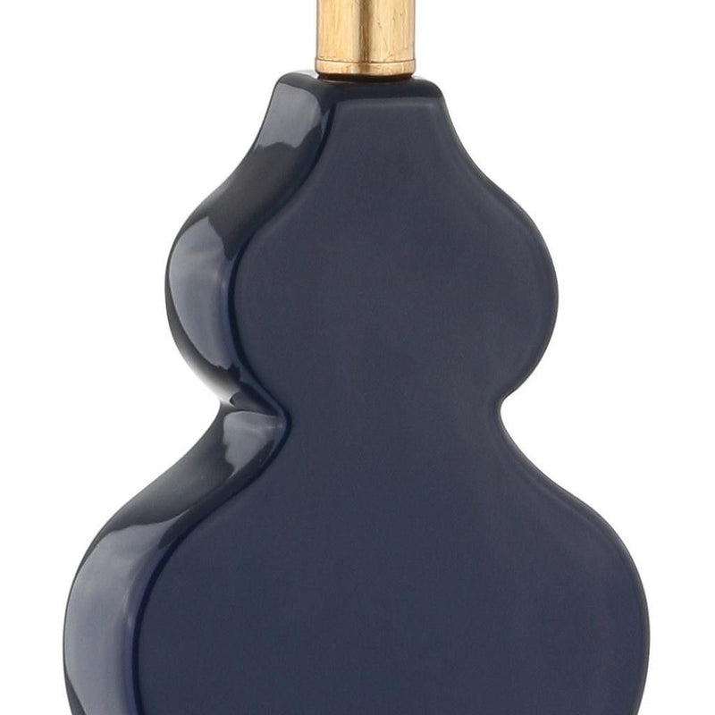 29" Novelty Table Lamp With Drum Shade - Navy Blue