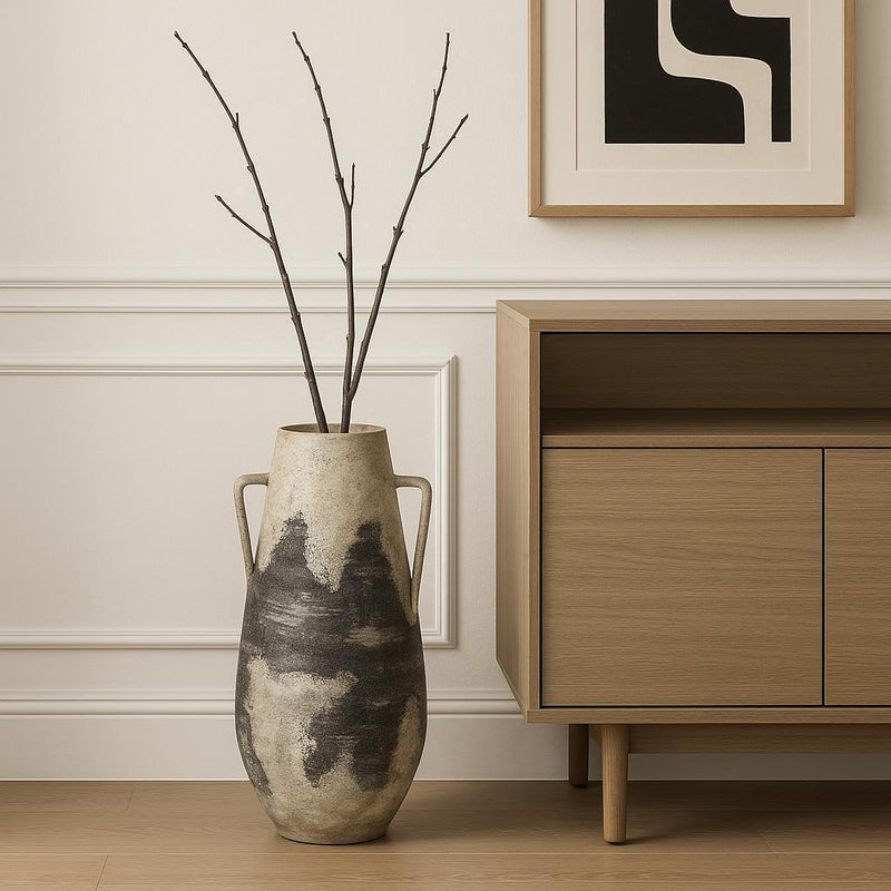Ombre Amphora Floor Vase (729965) - Black / White