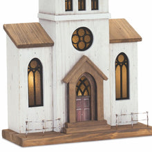 Load image into Gallery viewer, Church Tabletop Sculpture (518085) - Brown / White
