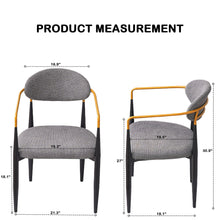 Load image into Gallery viewer, Modern Upholstered Dining Chair With Accented Armrests (Set of 2)
