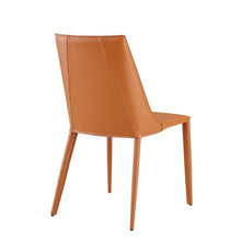 Load image into Gallery viewer, Upholstered Leather Dining Side Chair - Terra Cotta
