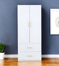 Load image into Gallery viewer, 74" Carved Geometric Two Door Two Drawer Combo Dresser - White
