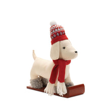 Load image into Gallery viewer, Fabric Dog Figurine (Set of 2) - Red / White / Green
