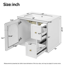 Load image into Gallery viewer, Wall-Mounted Bathroom Vanity Set With Sink, 2 Drawers And Soft-Close Door
