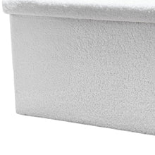 Load image into Gallery viewer, 30" Boucle Storage Ottoman - White
