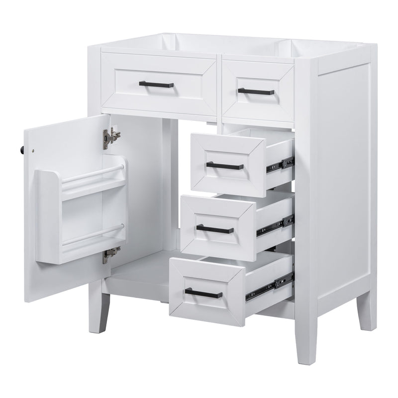 Modern Bathroom Vanity Base Only With Drawers, Freestanding Design