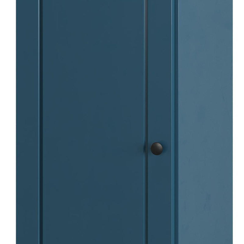 Ten Pair Solid Woodshoe Storage Cabinet (752065) - Teal Blue