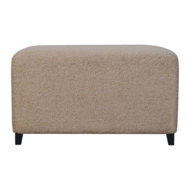 Boucle Footstool - Brown