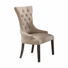 Load image into Gallery viewer, Linen Tufted Parsons Chair (Set of 2) - Beige And Brown
