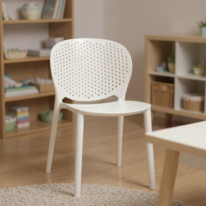 Heavy Duty Plastic Juvenile Chairs (Set of 4) - White