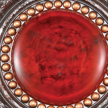 Load image into Gallery viewer, Round Poly Decorative Plaque - Red / Brown

