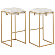 Load image into Gallery viewer, Soccoro - Square Tufted Cushion Stools (Set of 2) - Beige
