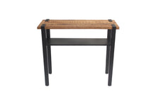 Load image into Gallery viewer, Solid Wood Distressed Console Table With Storage (Set of 2) - Brown And Black
