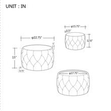 Load image into Gallery viewer, Nesting Ottomans 2 Piece With Tray, 4 In 1 Function

