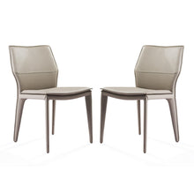 Load image into Gallery viewer, Upholstered Faux Leather Dining Side Chairs (Set of 2) - Taupe
