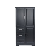 Load image into Gallery viewer, Tall Wide Storage Cabinet With Doors, 3 Drawers
