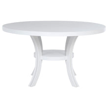 Load image into Gallery viewer, Tyler - Round Dining Table With Shelf Round Table - White
