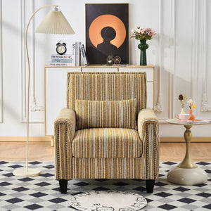 Accent Chair With Arms, Comfy Armchair For Living Room - Yellow