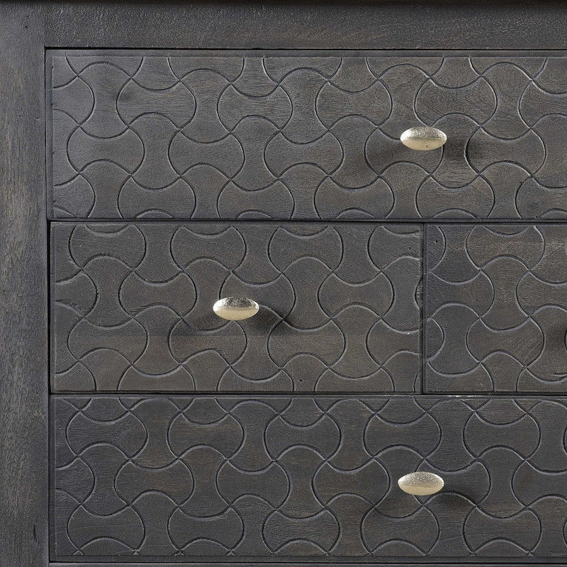 Four Drawer Nightstand - Gray