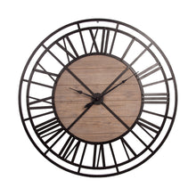 Load image into Gallery viewer, Skeleton Circle Wall Clock - Black / Brown
