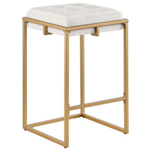 Load image into Gallery viewer, Square Counter Height Stools (Set of 2) - Beige / Gold
