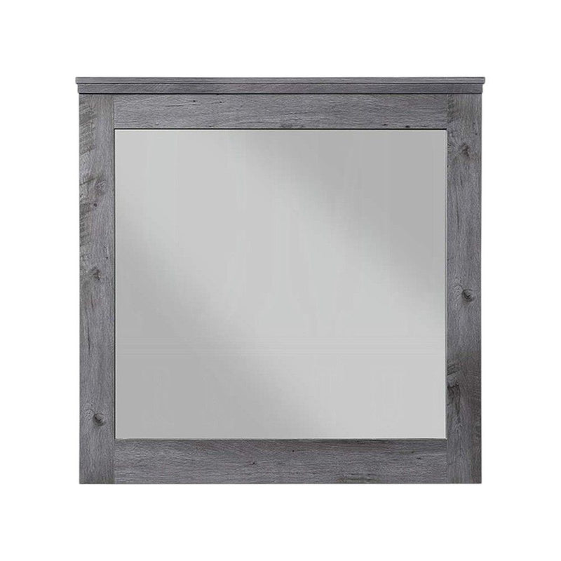 38" Square Framed Mounted Dresser Mirror - Gray