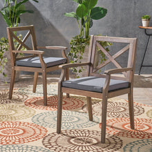 Load image into Gallery viewer, Perla - Dining Chair Set With Cushions 2 Piece - Dark Gray
