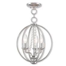 Load image into Gallery viewer, Three Light Dimmable Chandelier With Shades - Silver
