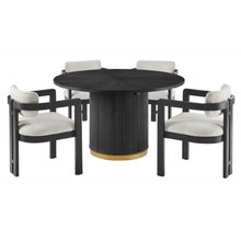 Load image into Gallery viewer, Upholstered Dining Armchair - Black
