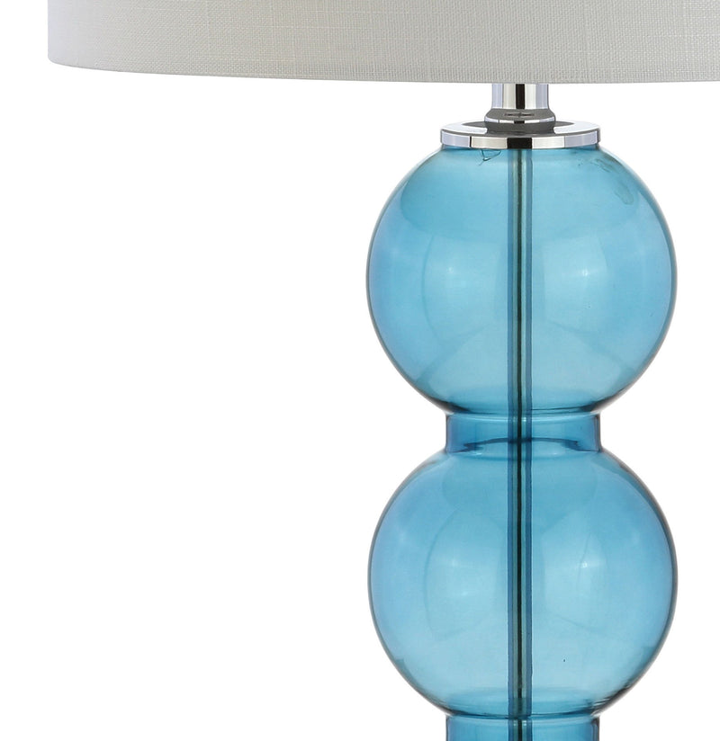 Novelty Table Lamps With Drum Shades (Set of 2) - Sky Blue