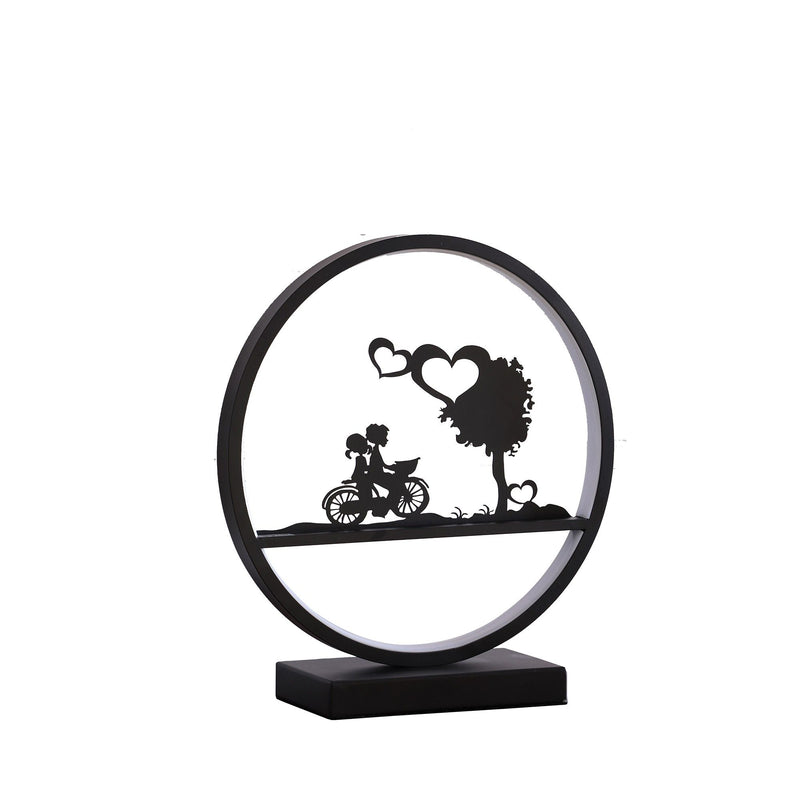 13" Bedside LED Table Lamp - Black
