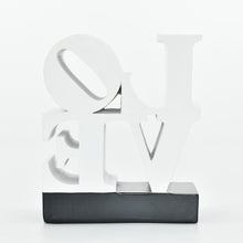 Load image into Gallery viewer, Love Tabletop Sculpture - White / Black

