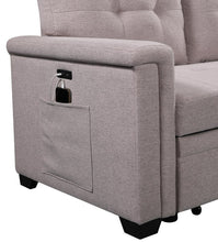 Load image into Gallery viewer, Nathan - Reversible Sleeper Sectional Sofa With Storage Chaise, USB Charging Ports And Pocket
