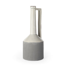 Load image into Gallery viewer, Tall Jug Vase - Gray / White

