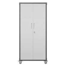 Load image into Gallery viewer, Metal Garage Storage Cabinet With Wheels Heavy Duty Tool Storage Cabinet - Brushed Nickel
