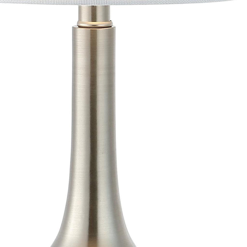 Gourd Table Lamps With Drum Shades (Set of 2) - Nickel