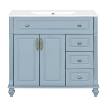Load image into Gallery viewer, Modern Bathroom Vanity With Sink, 3 Drawers &amp; 2 Doors
