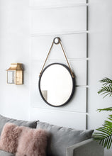 Load image into Gallery viewer, Handsome Cleveland Mirror With Rope Strap Contemporary Design Circle Mirror With Round Metal Frame For Wall Decor
