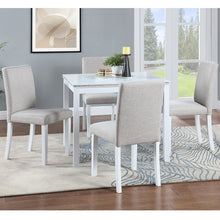 Load image into Gallery viewer, Dining Table Set With Crystal Decoration And Upholstered Chairs
