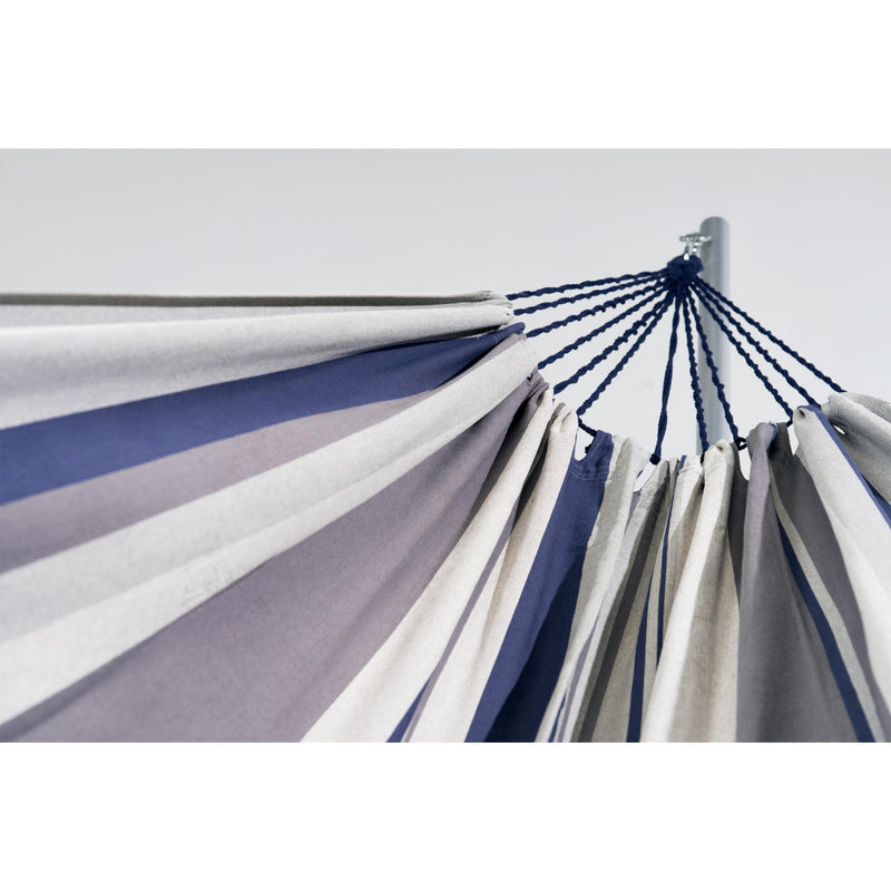 Striped Single Spreader Bar Hammock - Gray