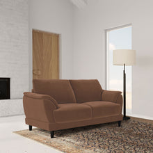 Load image into Gallery viewer, Dania - Upholstered Crescent Loveseat With Curved Tufted Arms - Rust
