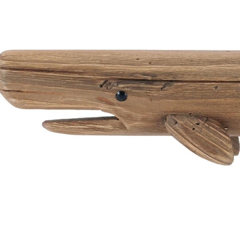 Metal Whale Statue (Set of 2) - Brown