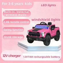 Load image into Gallery viewer, 12V Kids Ride On Car With Remote Control, 4 Wheel Shock Absorption, Multifunctional Music Player Perfect Gift For Toddlers - Pink
