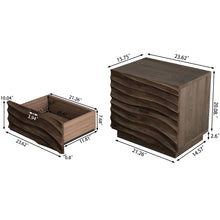 Load image into Gallery viewer, Nightstand With 2 Drawers, No Handles
