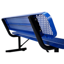 Load image into Gallery viewer, 6' Outdoor Steel Bench With Backrest
