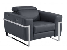 Load image into Gallery viewer, Leather Power Recliner Chair - Dark Gray
