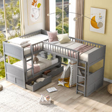 Load image into Gallery viewer, Bunk Bed With Loft And 2 Drawers
